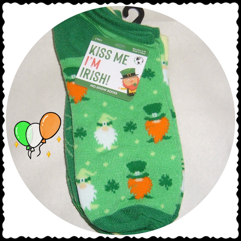 Saint Patrick’s day “Gnome” Bundle No-Show Sock 3 pairs